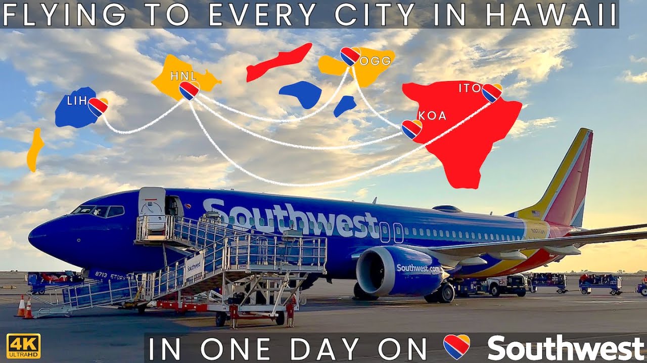 [4K] – Flying Southwest To Every Hawaiian City In One Day – The Southwest Inter-Island Challenge!