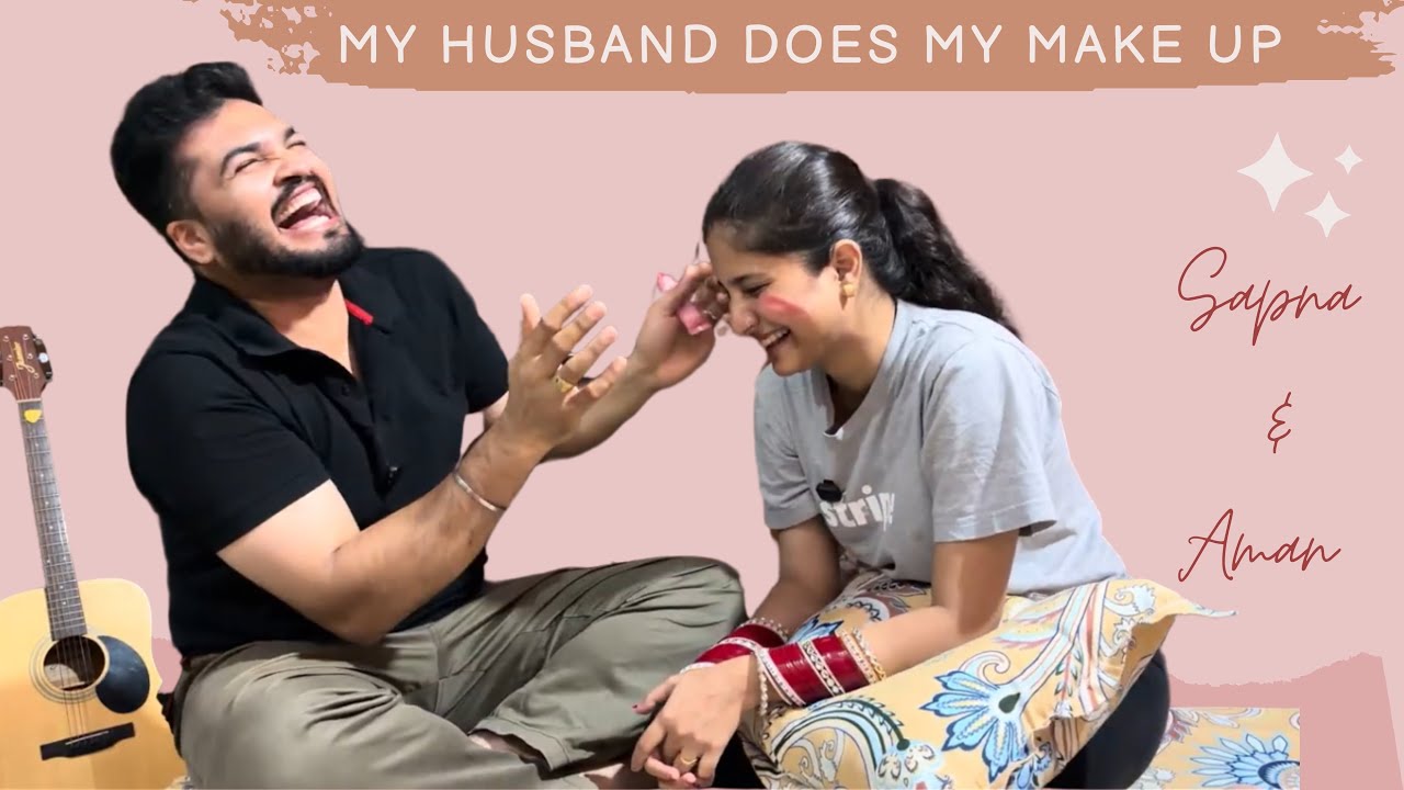 Husband does my Makeup 😱|| Couple Challenge