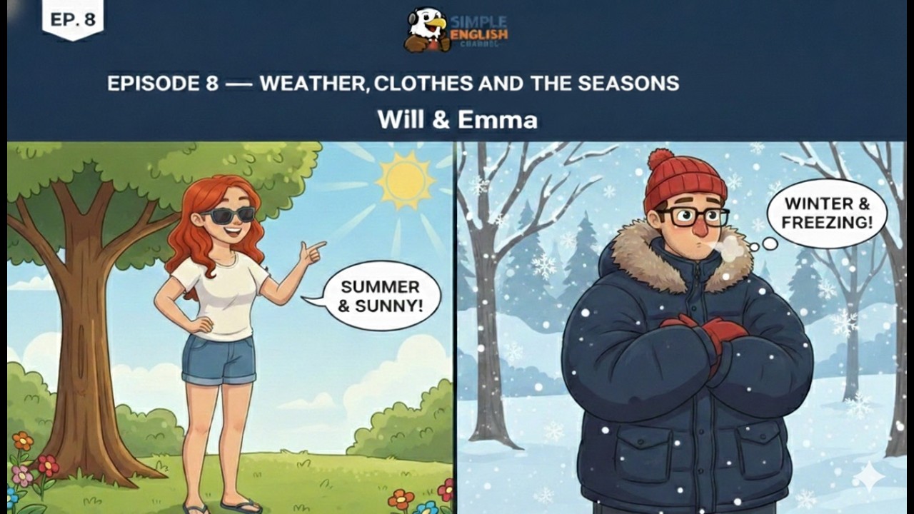 English Listening Practice | Weather, Clothes, and the Seasons | Beginner Conversation