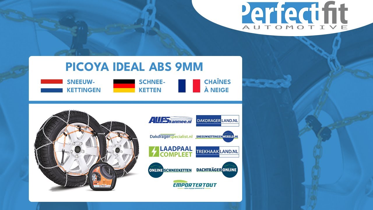 Picoya IDEAL ABS 9mm sneeuwkettingen/schneeketten/chaîne à neiges | 2022