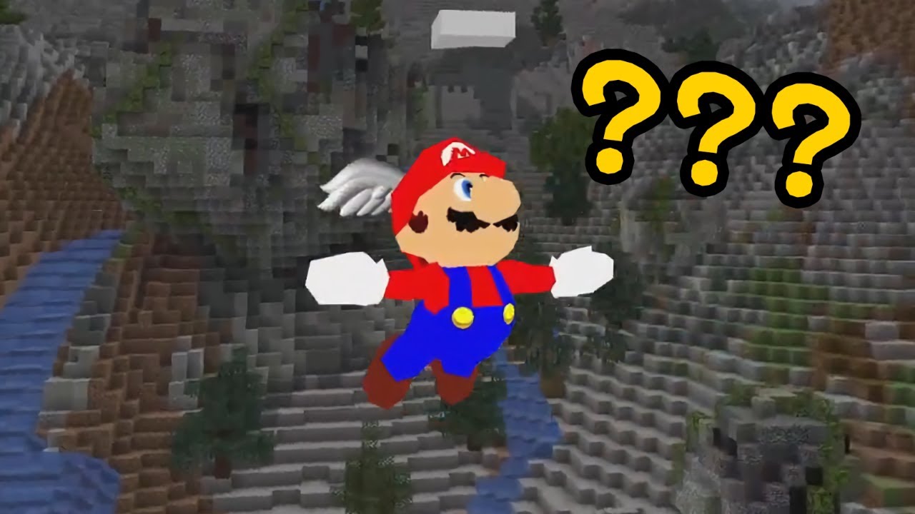 What If Super Mario 64 Was In Minecraft!? #shorts (Retro64 Mod)
