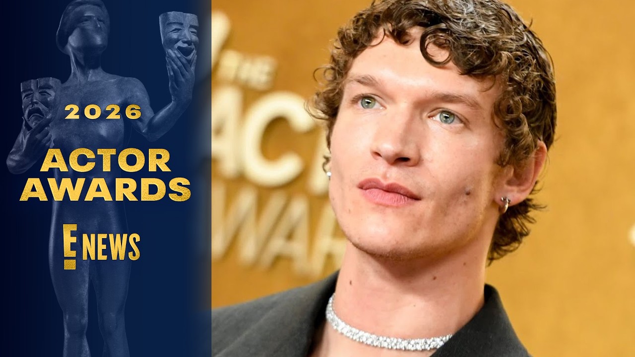Connor Storrie Wears $500,000 Necklace for Actor Awards 2026  | E! News
