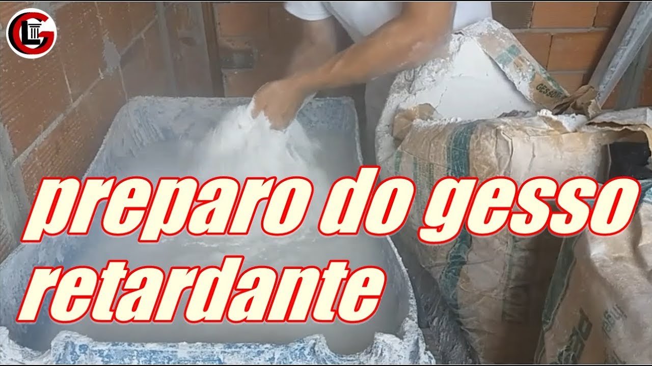 preparo do gesso para reboco completo e narrado