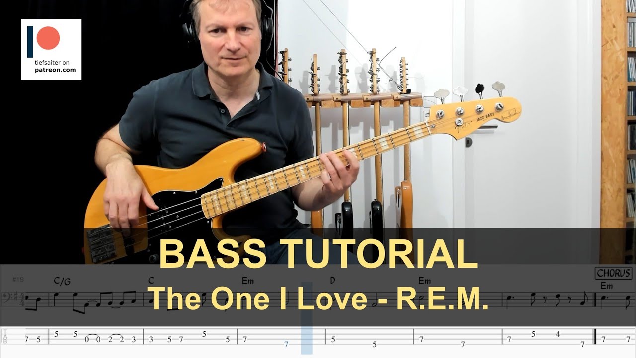 The One I Love - R.E.M. | Bass Tutorial (Sheet + TABs)