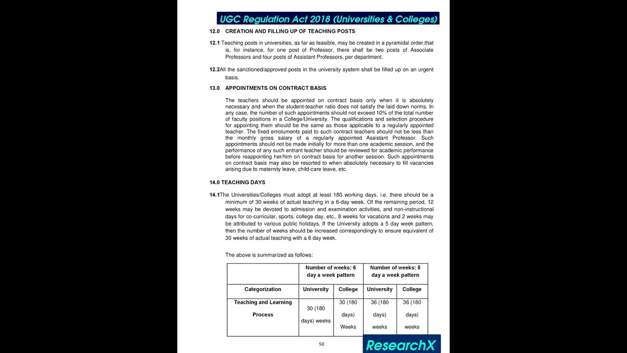 UGC Regulation Act 2018(universities & Colleges)