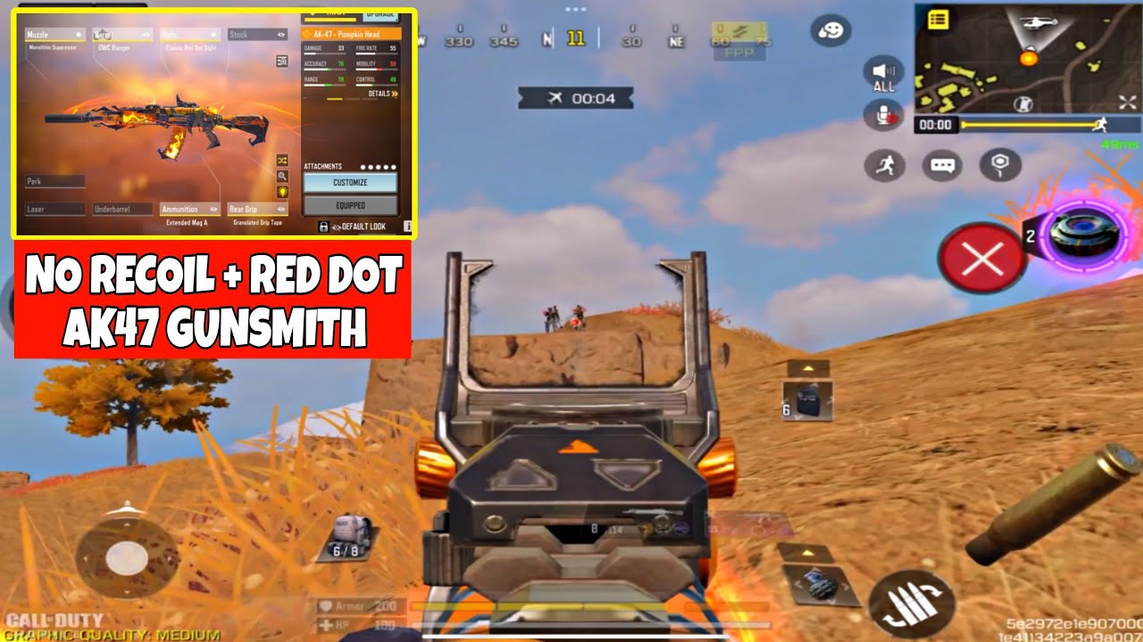 THIS RED DOT BUILT AK47 have ZERO RECOIL in LONG RANGE | best AK47 gunsmith in Season 1 of codm br