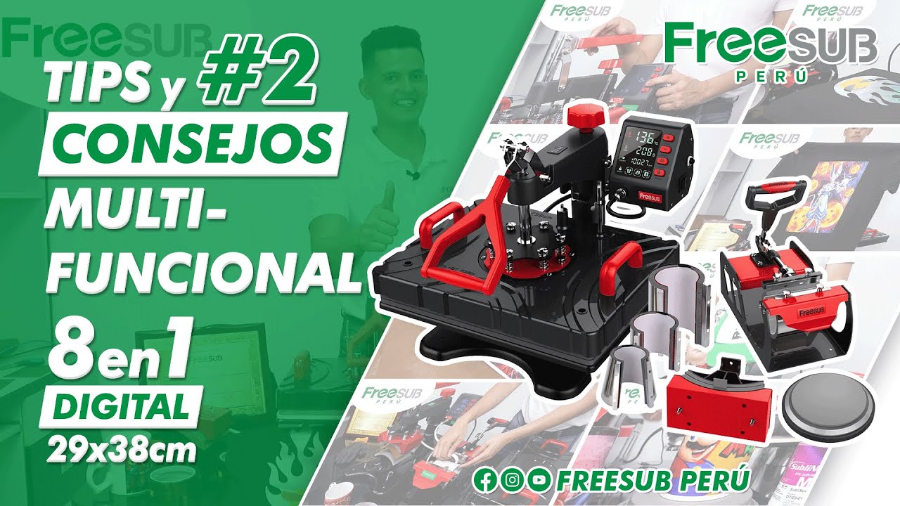 TIPS Y RECOMENDACIONES MÁQUINA MULTIFUNCIONAL 8 EN 1 DIGITAL (29x38) #FREESUB (2/2)