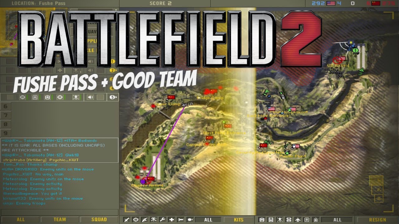 Battlefield 2 Commander Gameplay - Nice Team effort! FushePass (full round)