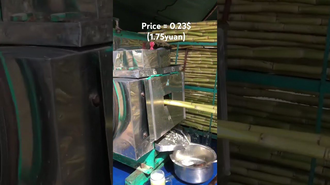 Fresh sugarcane juice in Pakistan #viral #sugarcane #juice #foodblogger #pakistan
