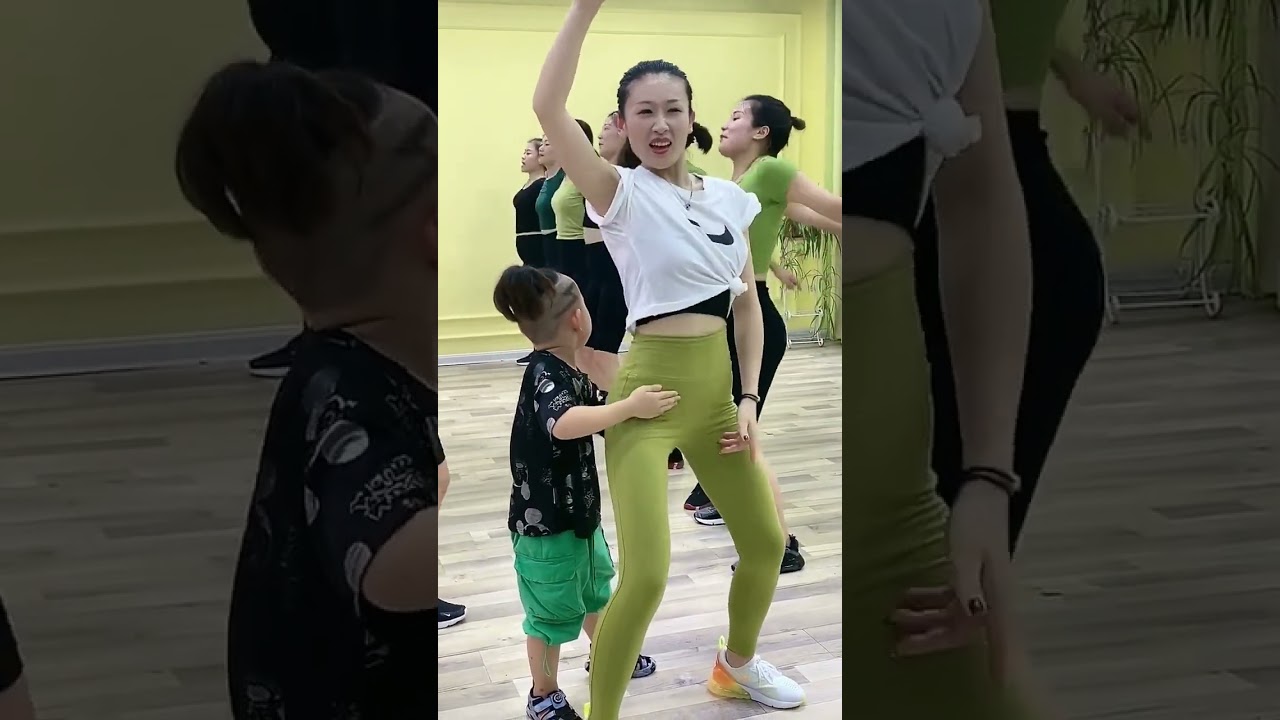 Today, my cute son is my coach! My son teaches his perfect mom how to exercise! #dance #diet