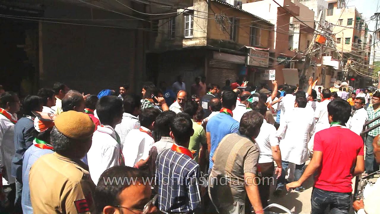 Rally supporting Congress MP Ajay Maken, Delhi