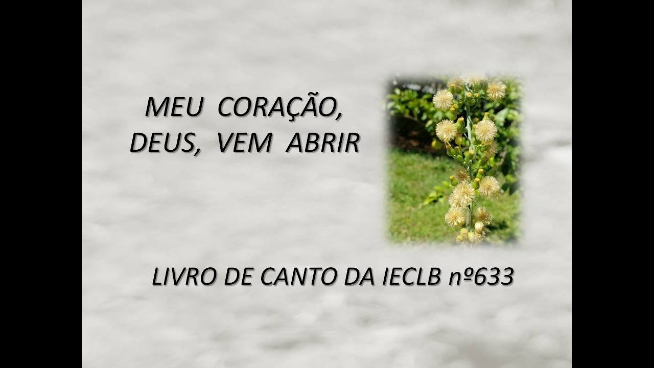 Meu cora&ccedil;&atilde;o, Deus, vem abrir - LIVRO DE CANTO DA IECLB n&ordm; 633