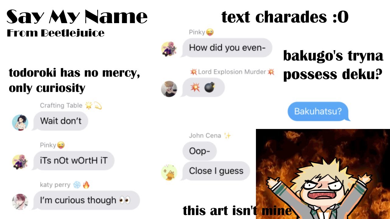 Deku Might've Murdered Demonic Bakugou || BNHA Lyric Prank (Say My Name)