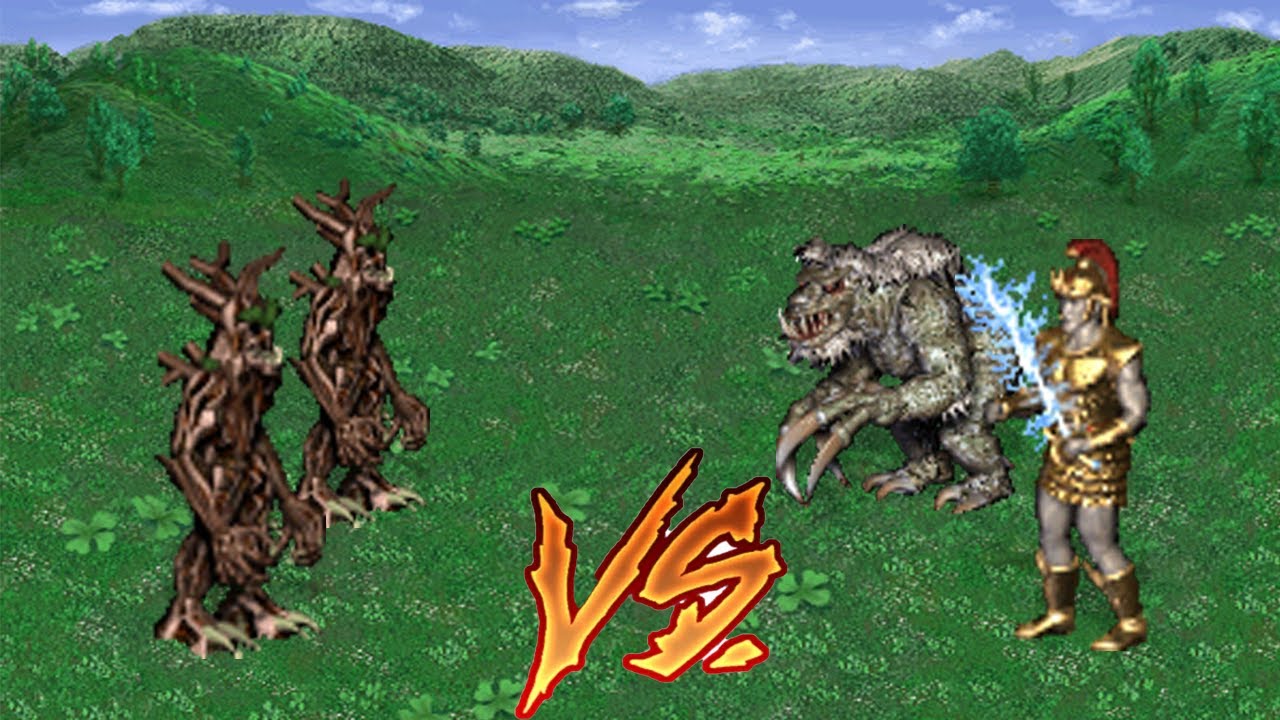Heroes 3: Żołnierze dendroid&oacute;w kontra stwory poziomu 7 (Dendroid Soldiers vs Level 7 Creatures)