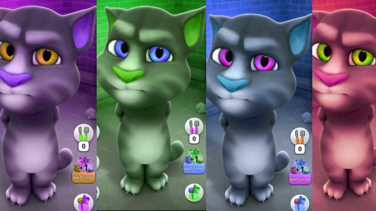 Talking tom funny gameplay video😂😍tom wala show cartoon game😂colourful tom in old style😂👏