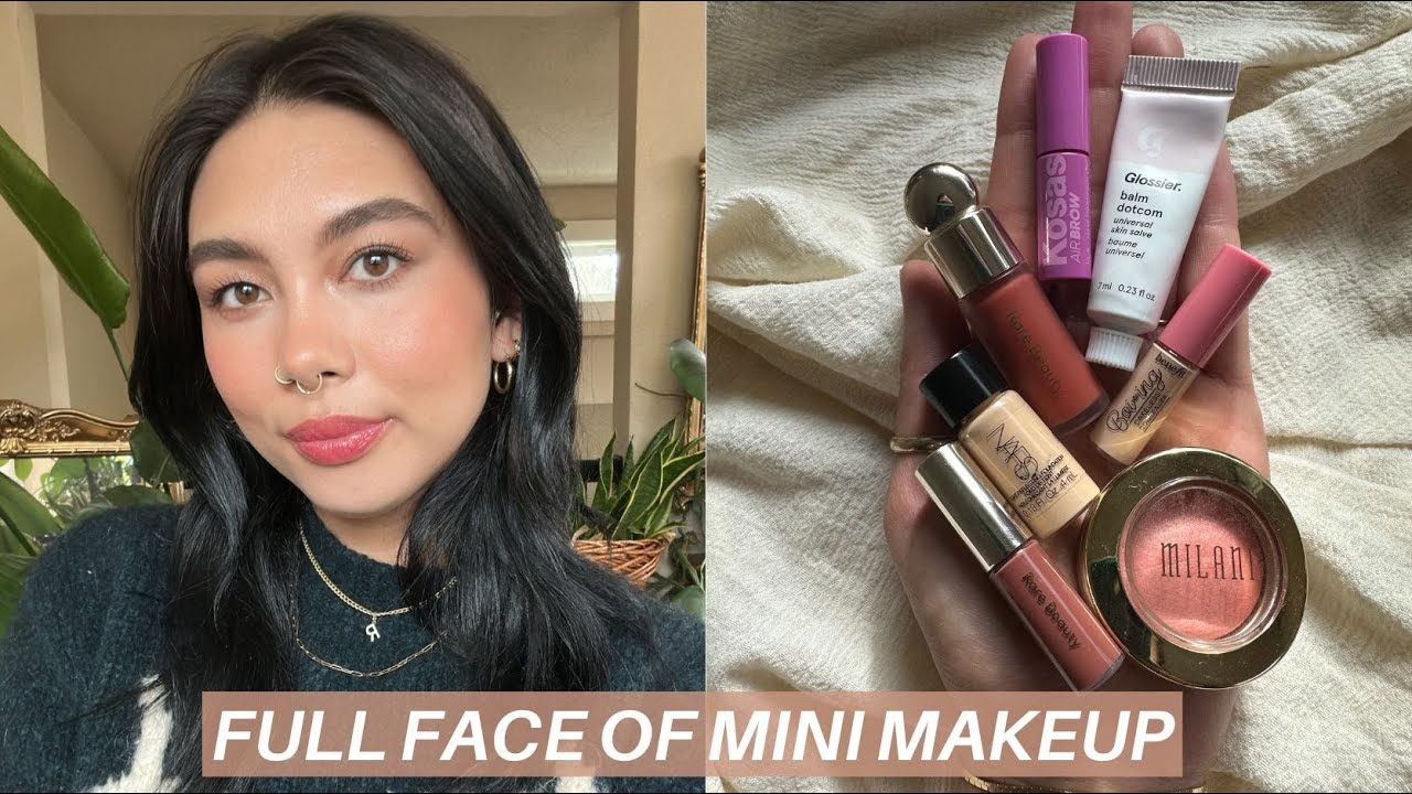 FULL FACE OF MINI MAKEUP | It's all so cute :')