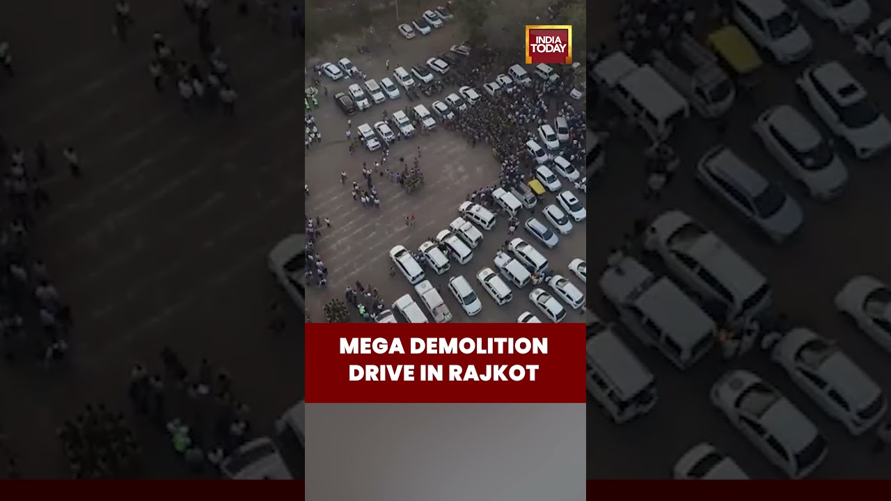 District Administration Holds Mega Demolition Drive in Rajkot | #shorts #demolition