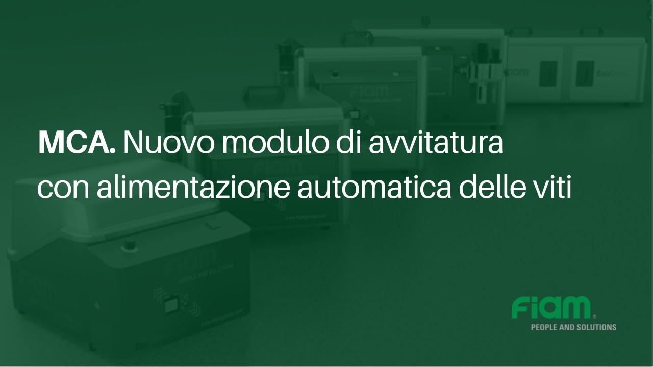 MCA. Nuovo modulo di avvitatura con alimentazione automatica delle viti