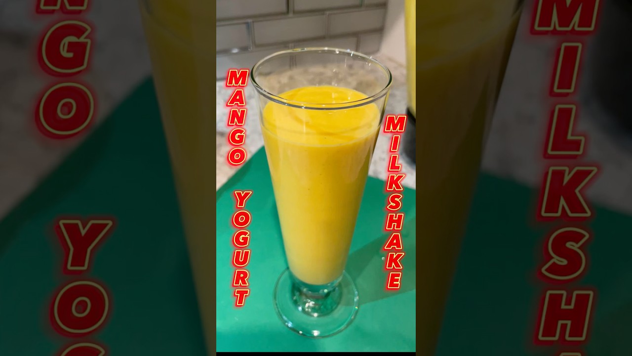 Plant Based and Easy Mango Yogurt Smoothie/ Milkshake recipe