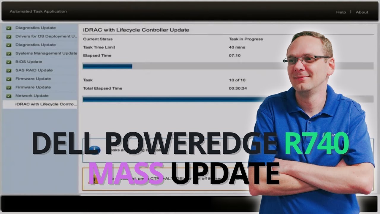 Массовые обновления Dell PowerEdge R740 | BIOS, прошивка, встроенная диагностика, iDRAC | Контрол...