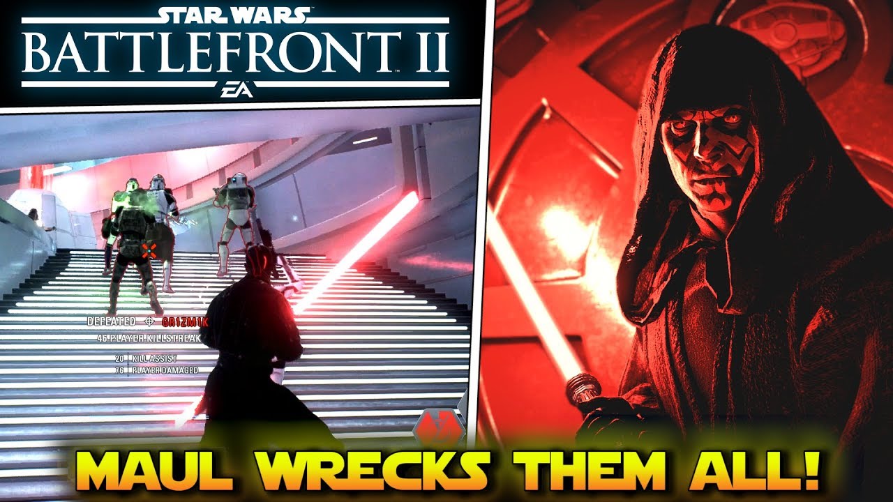 Star Wars Battlefront 2 - Darth Maul Dominates The Battlefront (2 Matches)
