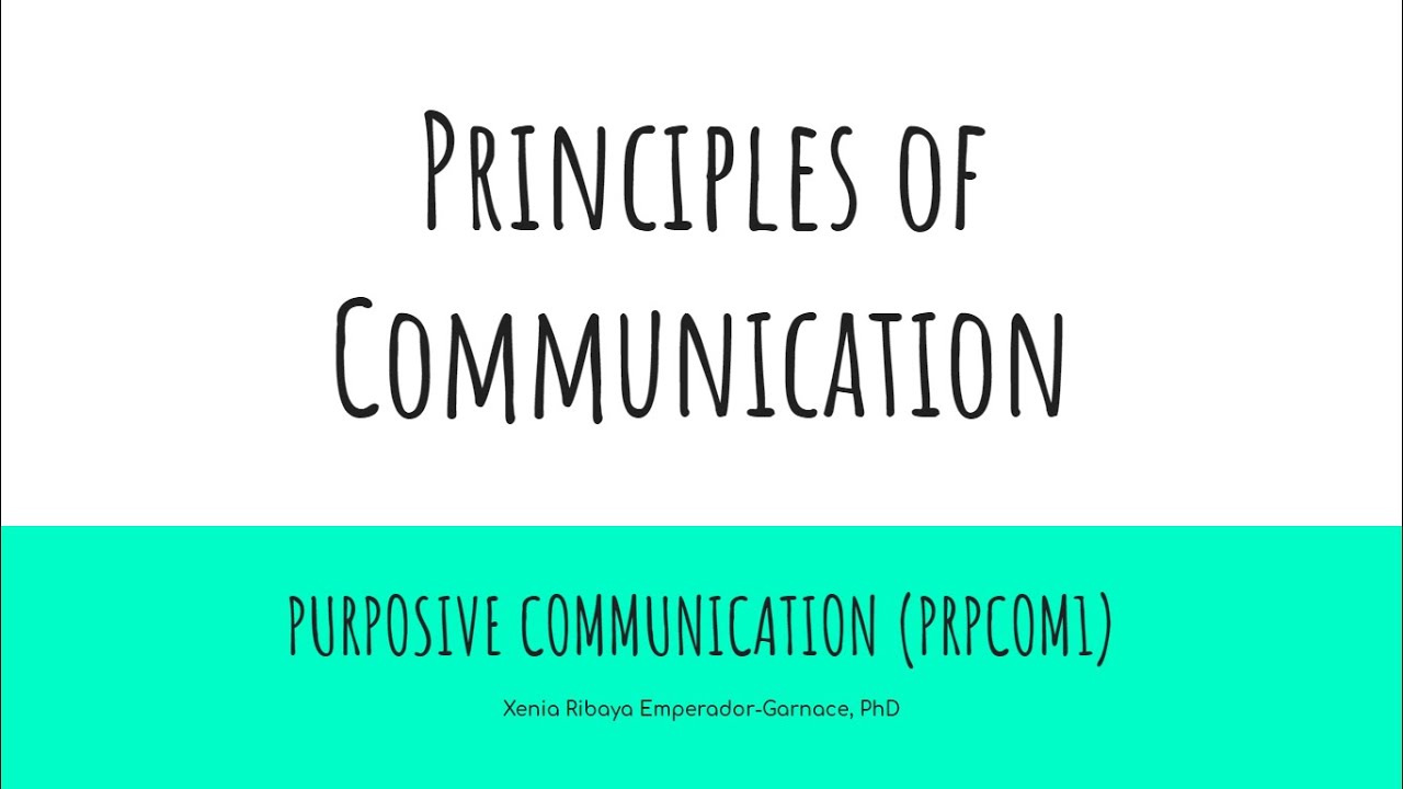 Principles of Communication