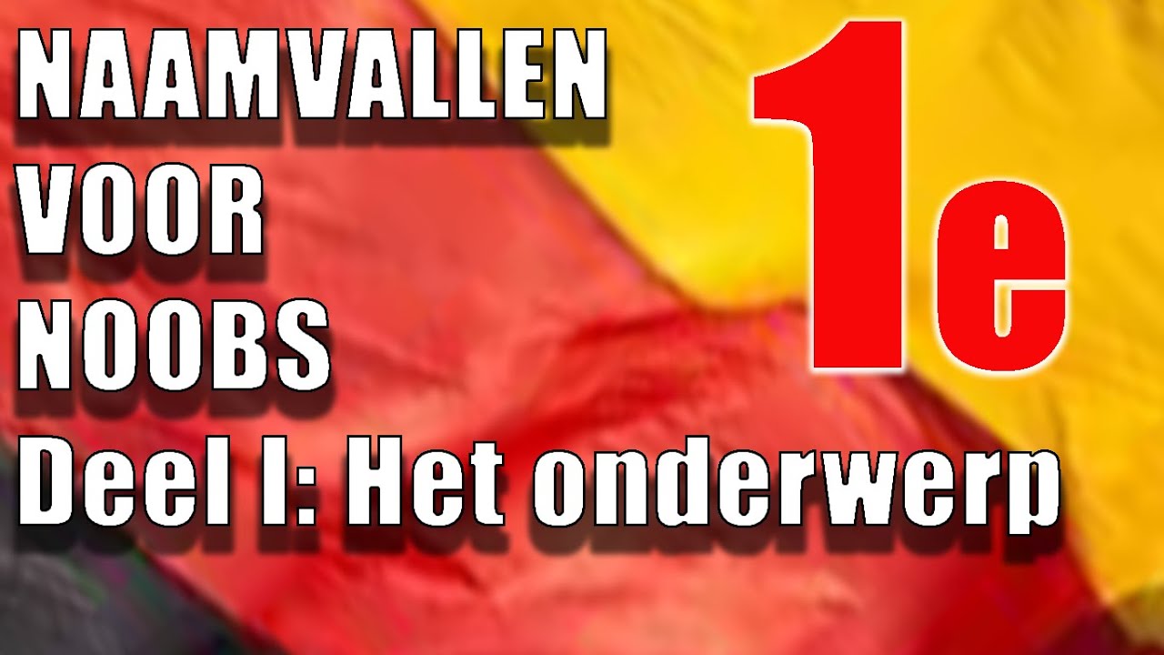 Duits uitlegvideo: Het onderwerp/eerste naamval/nominativ