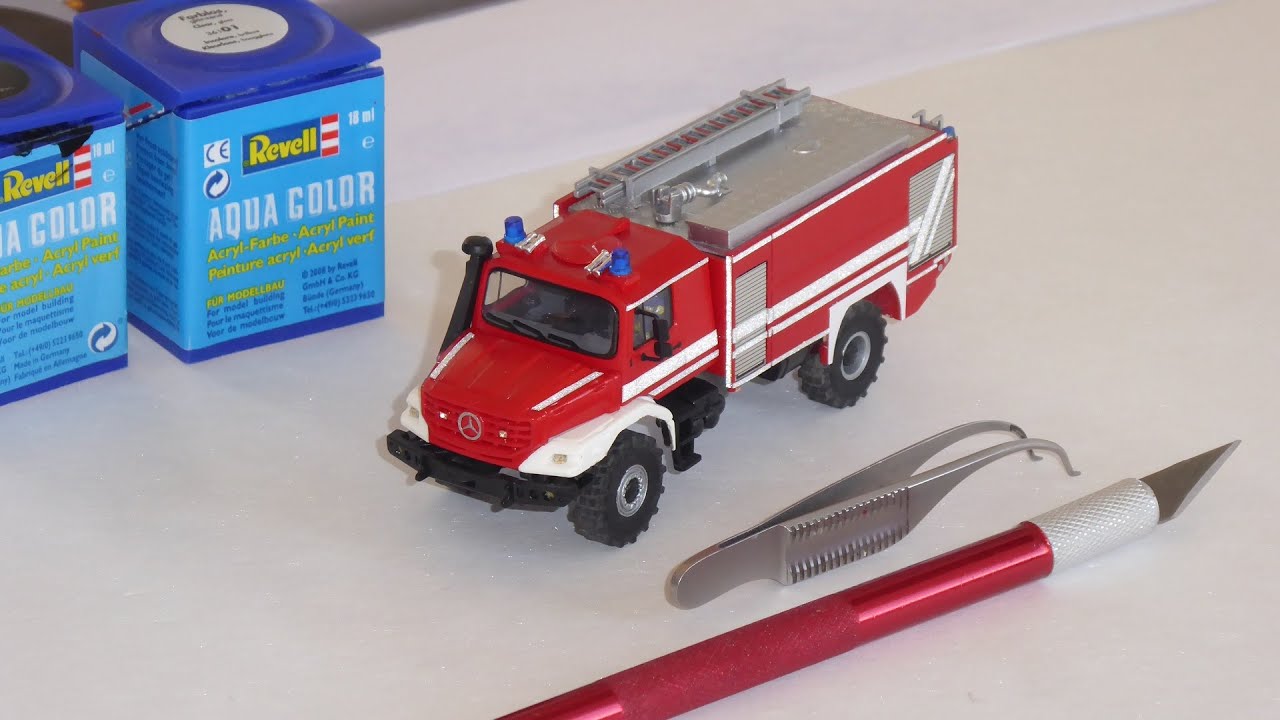 Zetros Fire Truck (Herpa) - RC 1:87 - giving a new design (time lapse)