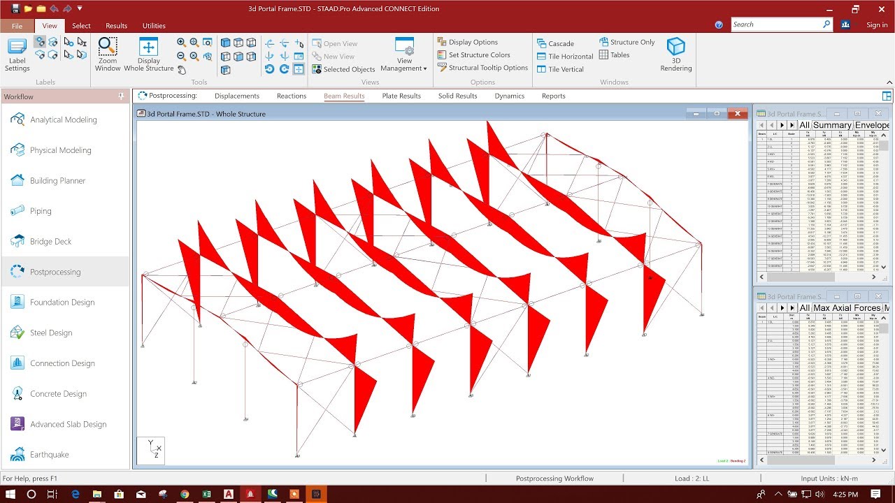 STEEL PORTAL FRAME DESIGN IN STAAD PRO CONNECT EDITION-PART3/3