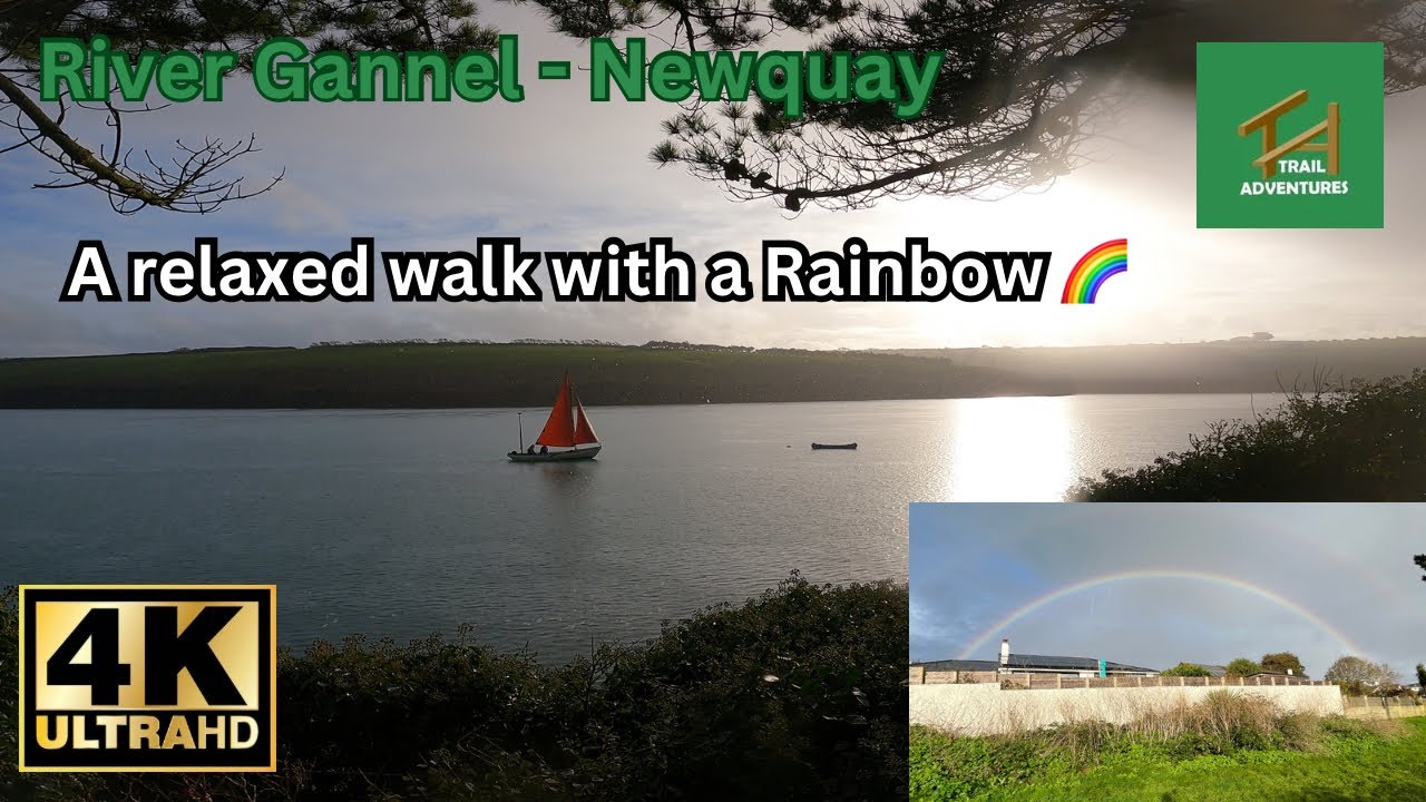 Rainbows at high tide | Newquay Gannel Estuary Relaxing Walk in 4K