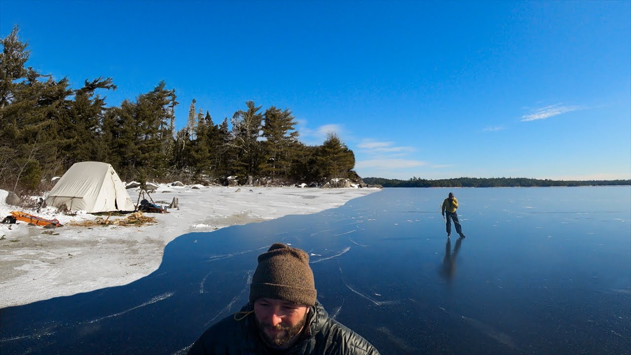 Incredible Nordic Skating Conditions in the Canadian Wilderness
