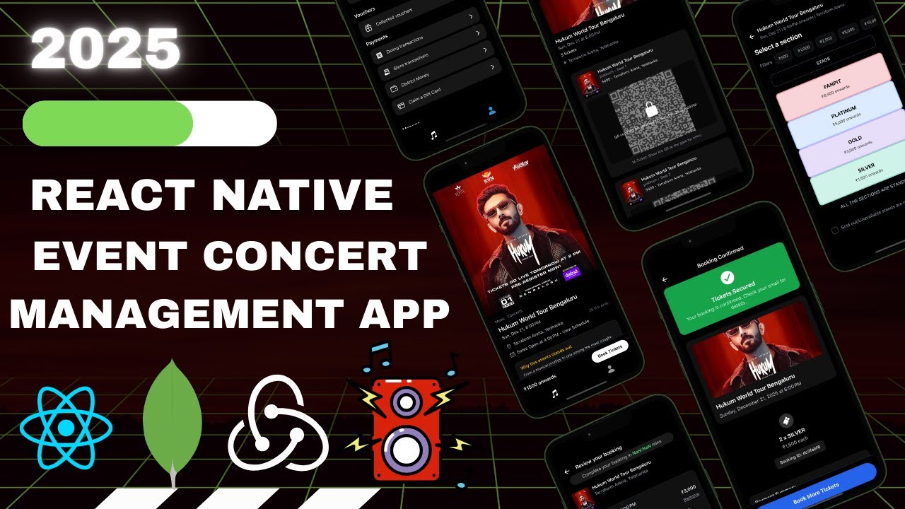 🔴 Let's Build a Full Stack Event Management App for a Concert with REACT NATIVE (MERN)