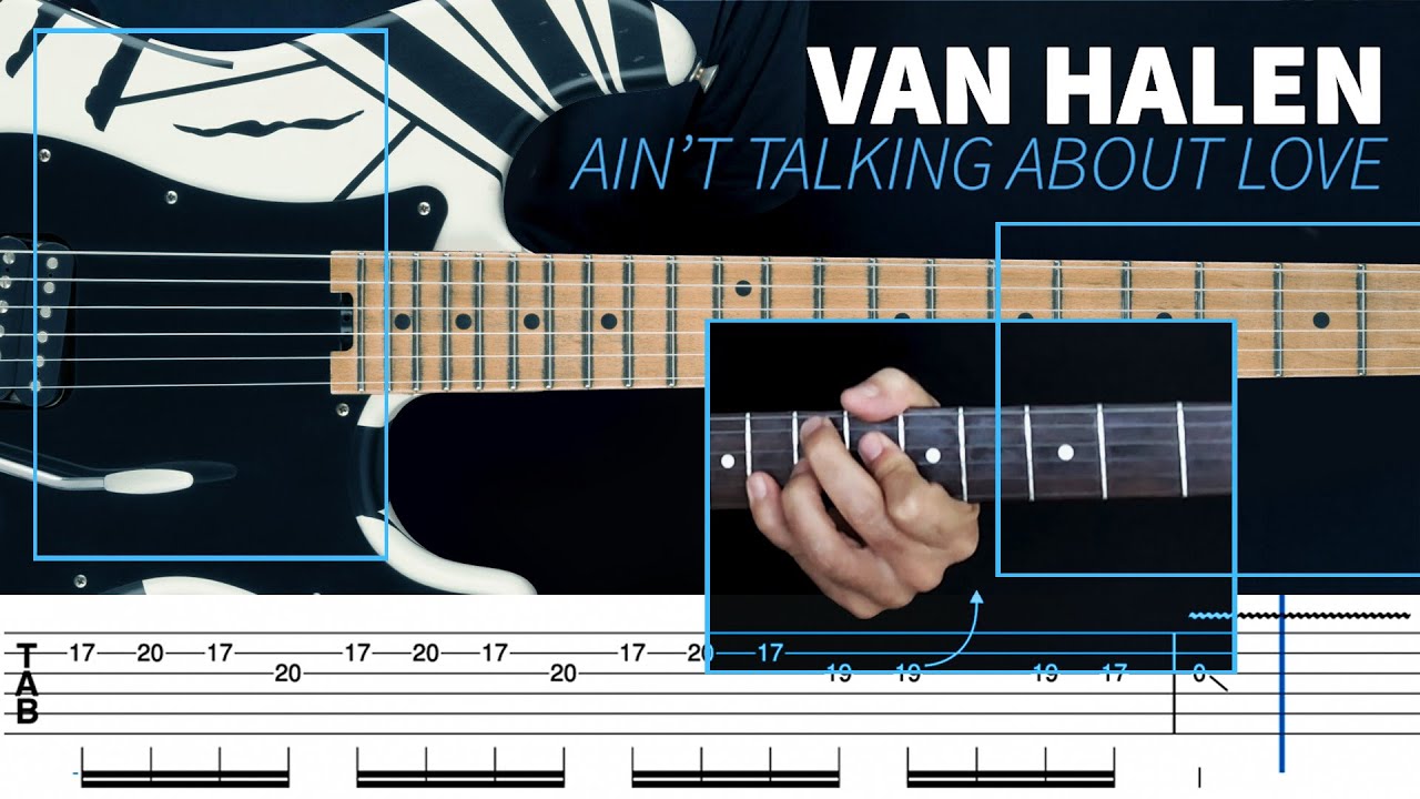VAN HALEN - Ain’t Talking About Love - #guitarlesson in standard tuning with TAB