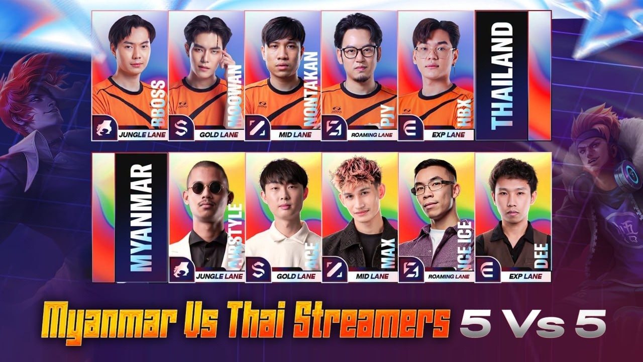 myanmar streamer vs thai streamer