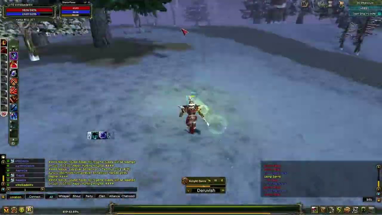 Knight Online l 24 Saat Genie ile Deruvish Farm l 70 lwl Solo Elit Warrior ESKI VIDEO