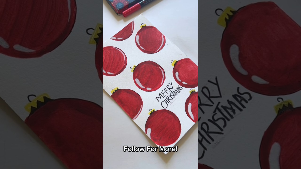 Simple Christmas Card Ideas #art #acrylicpainting