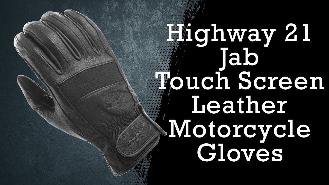 Highway 21 Jab Touch Screen Leather Motorcycle Gloves