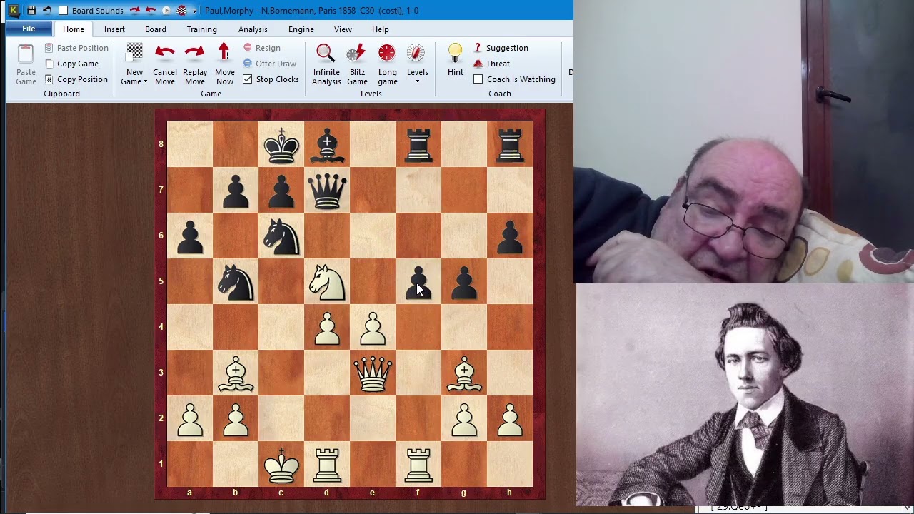 Sesiunea 447: Paul Morphy vs Bornemann, Paris, 1858