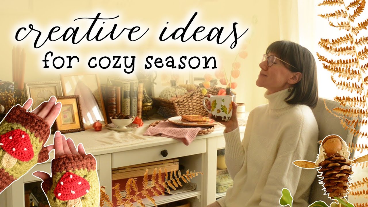 ALL-IN-ONE for cozy season: inspiring crafts & recipes | crocheted mittens & forest treasure decor