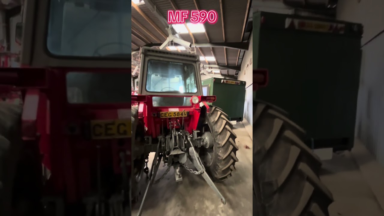 Аккуратный экскаватор MF 590 с погрузчиком и многофункциональным двигателем выставлен на аукцион ...