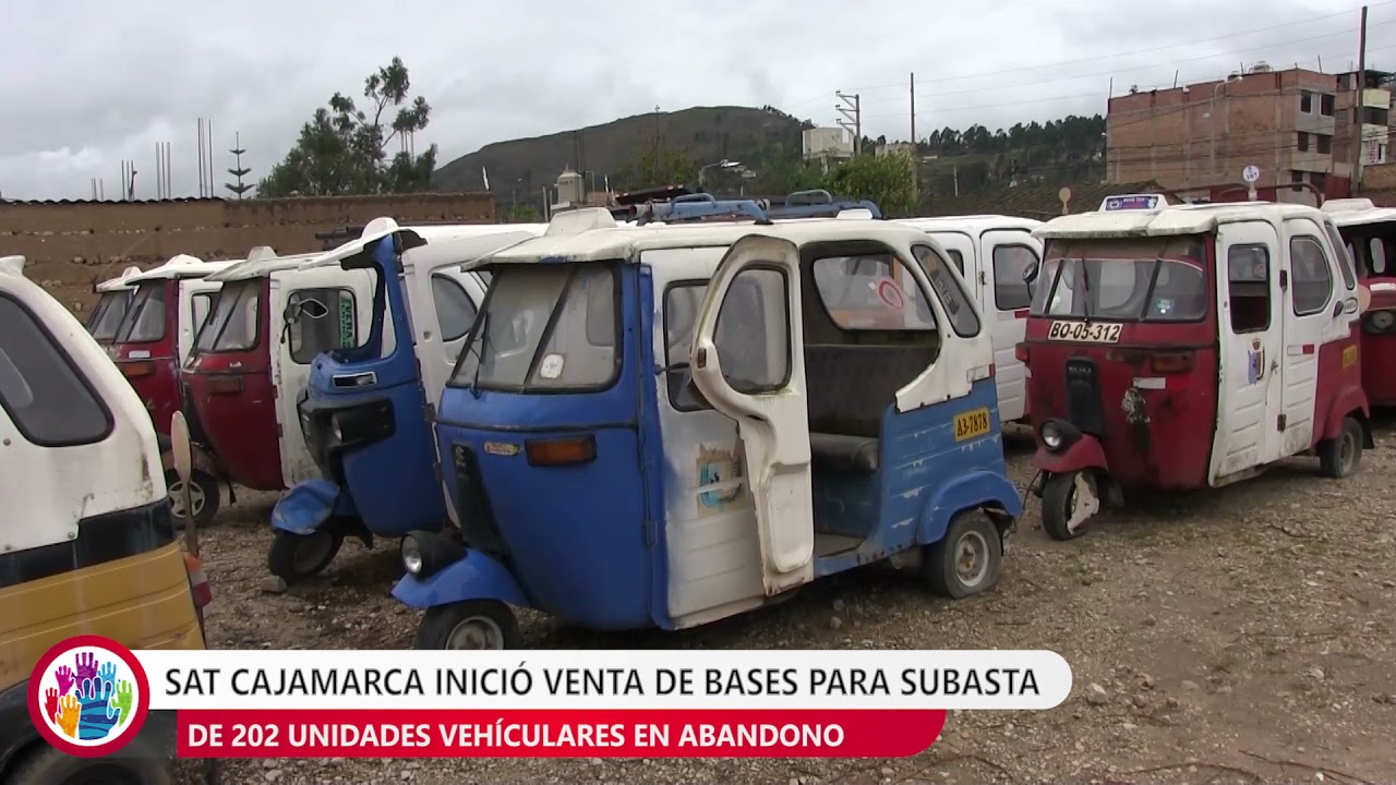 Sat Cajamarca inició venta de bases para subasta de 202 unidades vehículares declarados en abandono