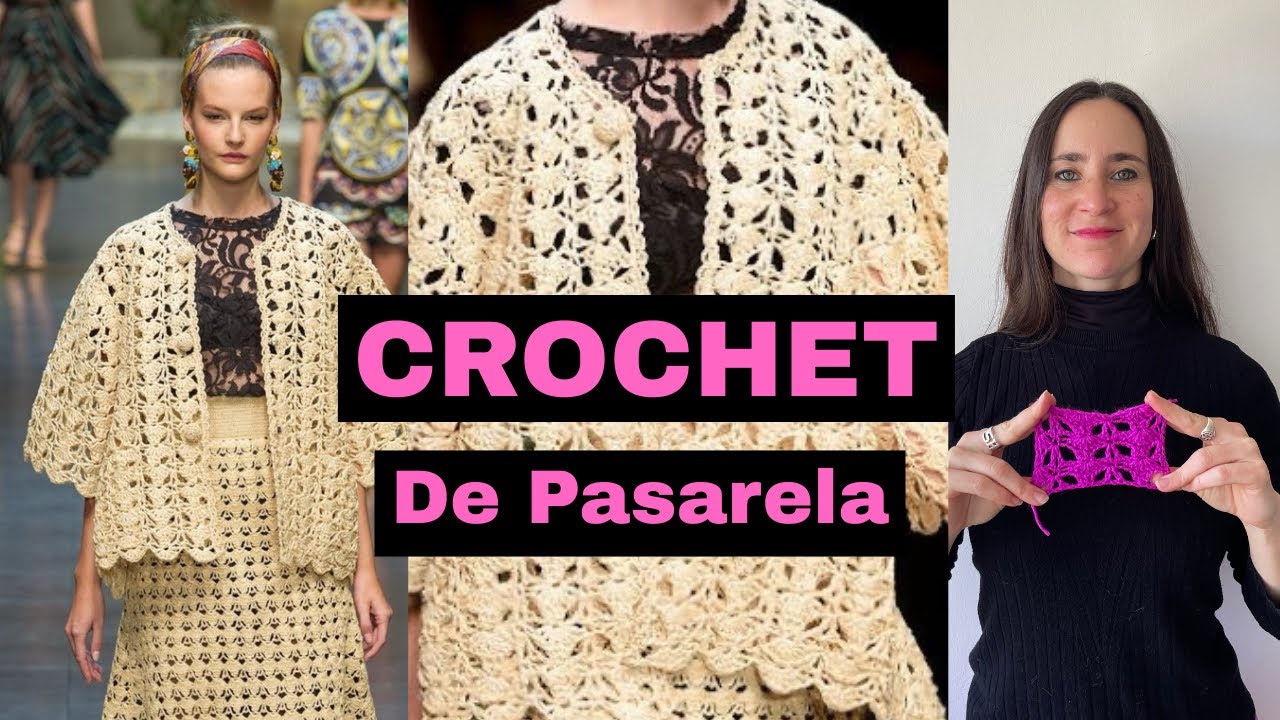 Crochet Runway patrón de puntos del set Dolce & Gabbana 2013 pattern tutorial