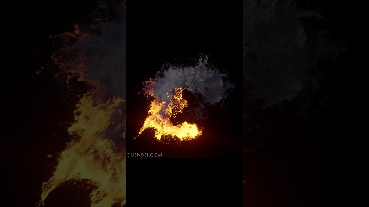 Cinematic Fire Animation Sequence - Designed Fire - #shorts