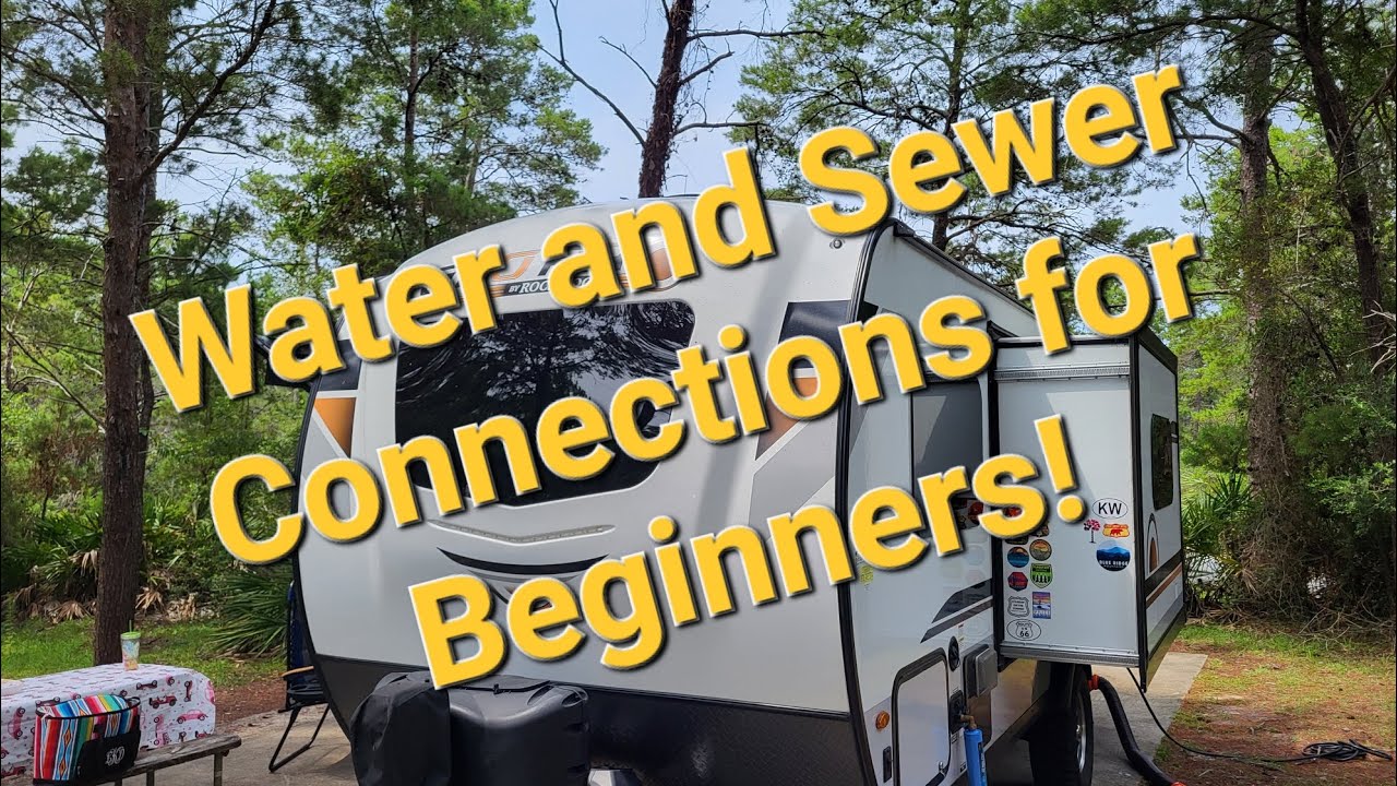 Geo Pro or E-Pro RV Travel Trailer sewer and water connections explained for beginners.