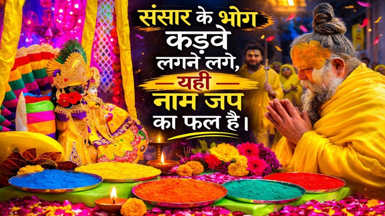 सबन्कु जय श्री राधे राधे! 🌸🙏 संसार के भोग कड़वे लगने लगे, यही नाम जप का फल है।