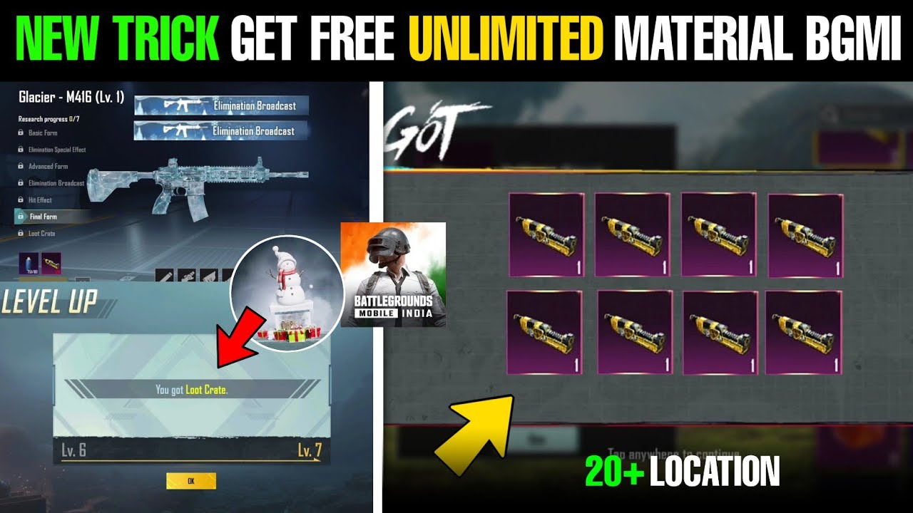 😲New Trick Get Free Unlimited Material In Bgmi | How To Get Material In Bgmi | Bgmi Free Material