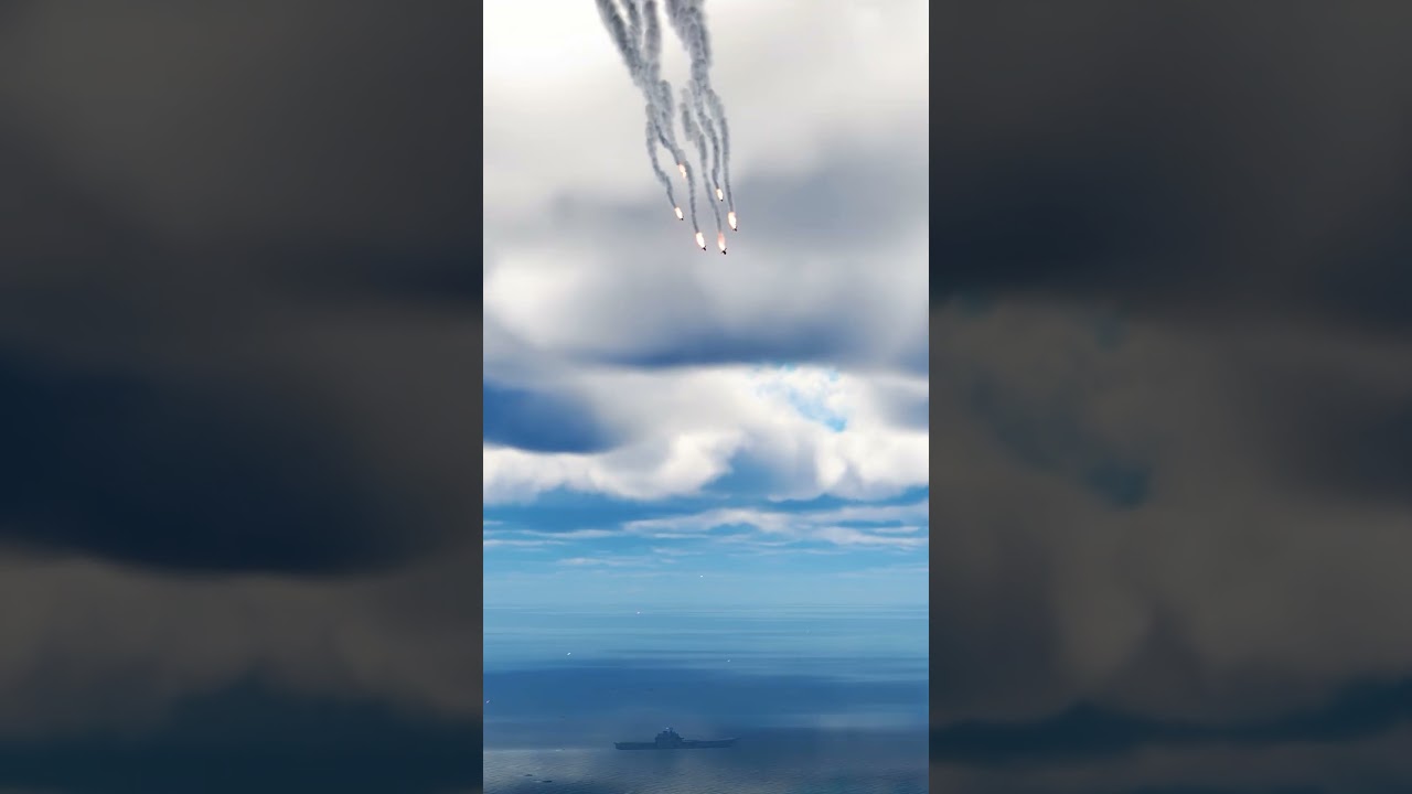 Missile Barrage Targets Sea Carrier