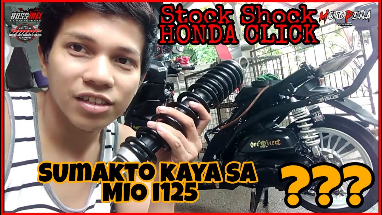 Installing stock shock ng HONDA CLICK sa Mio i125 | Moto Peña Vlogger