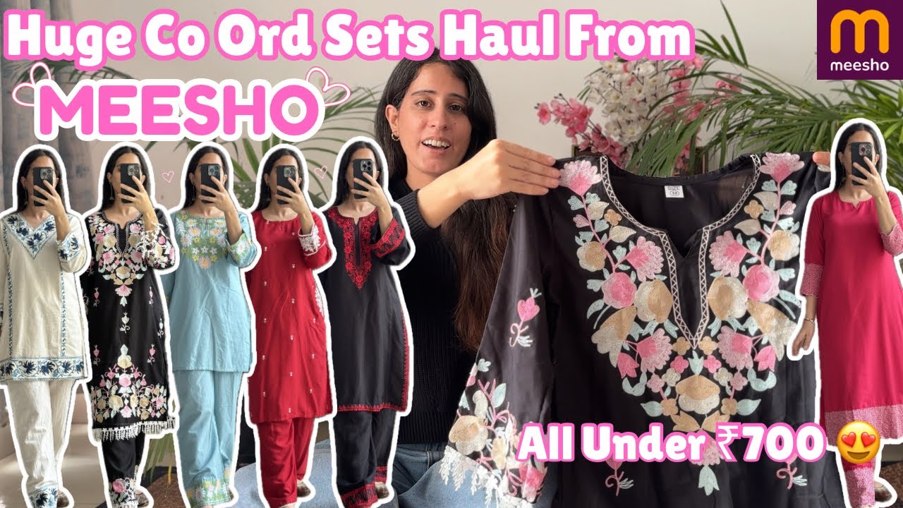  Meesho Haul | *HUGE* Meesho Co-ord Sets / Kurta Sets Haul 😍 | Under ₹700 Only | 