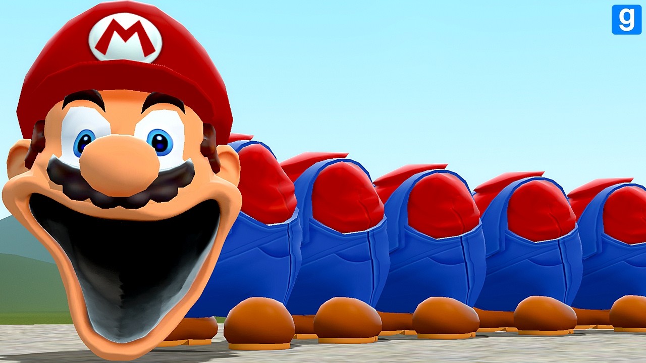 SURVIVING THE ROBLOX HUNGRY MARIO WORM In Garry's Mod!